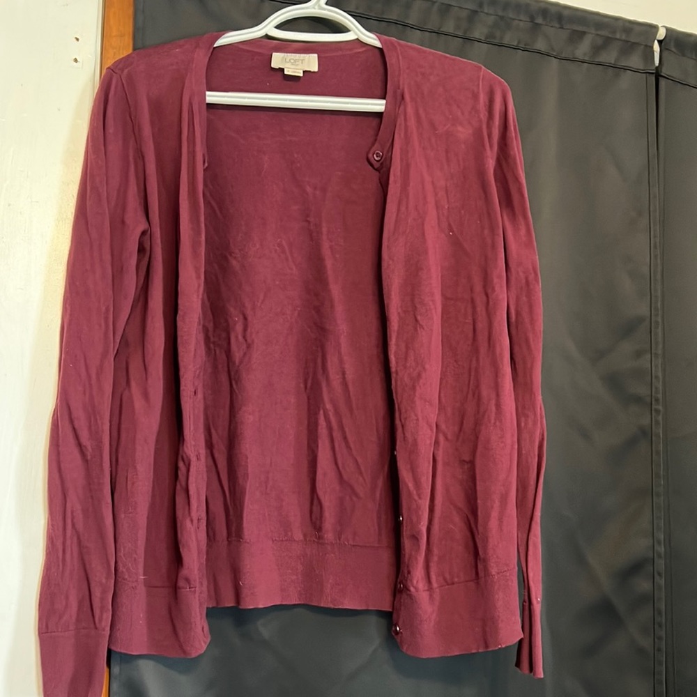 Maroon lightweight cardigan
